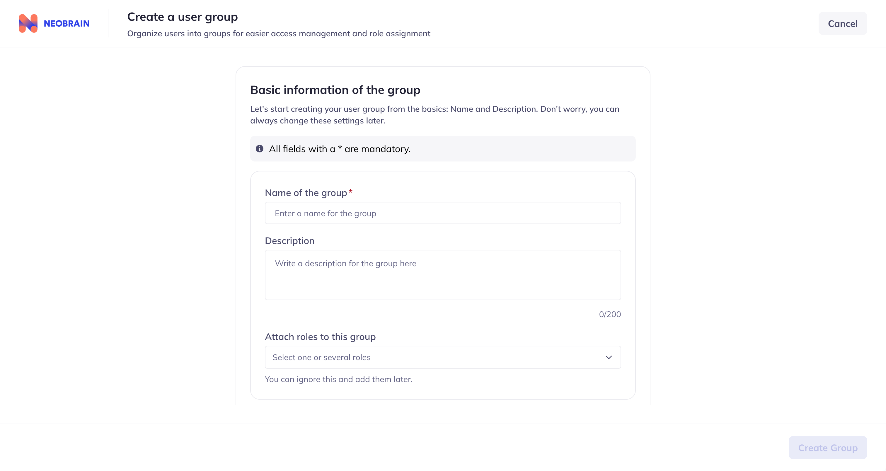 Create Group Modal